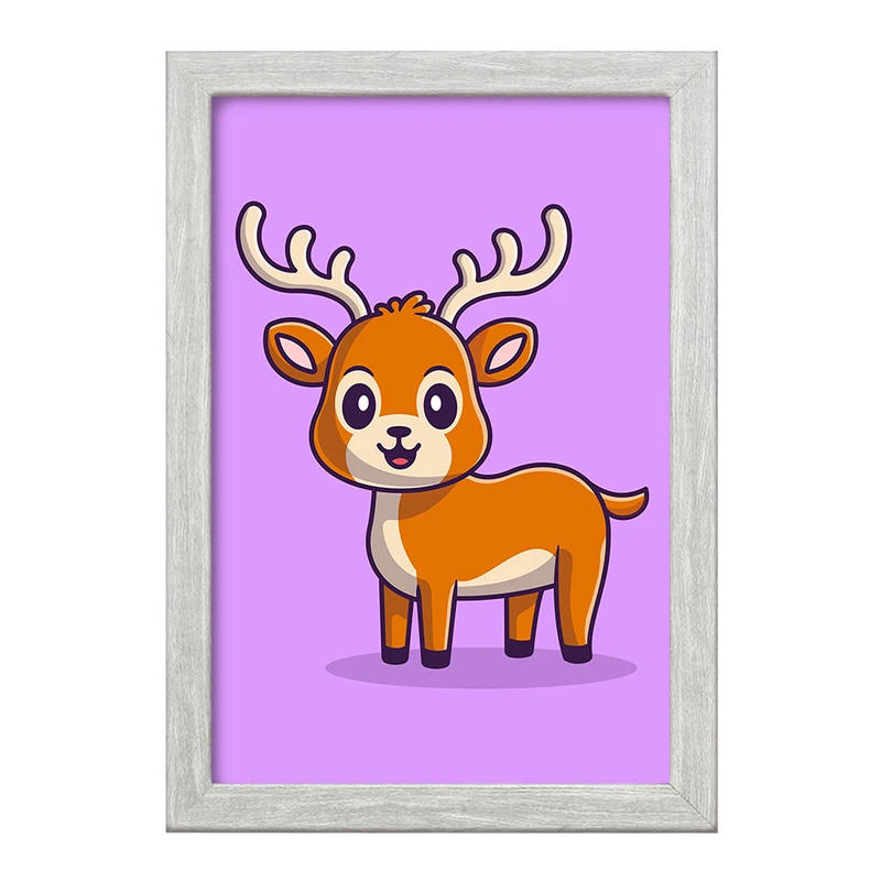 تابلو خندالو طرح حیوانات بامزه گوزن کد 25404