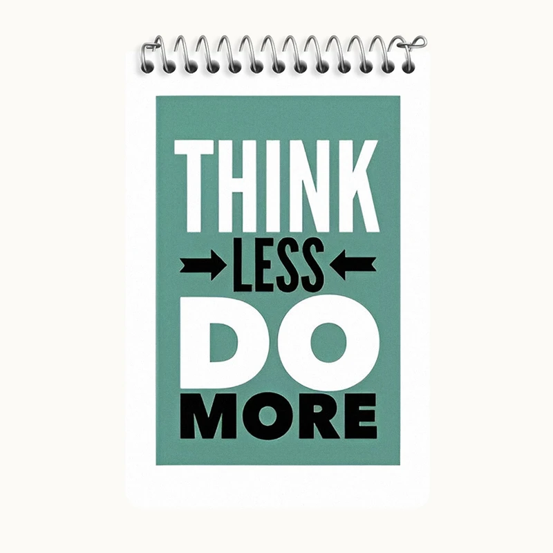 دفتر یادداشت 50 برگ خندالو طرح Think Less Do More کد F11471