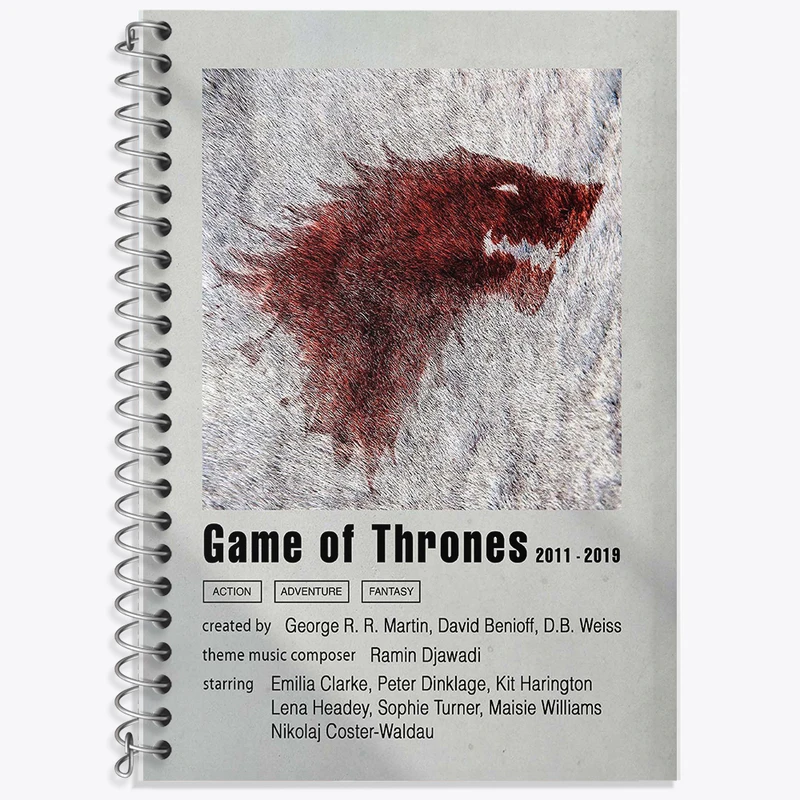 دفتر نت موسیقی 50 برگ خندالو طرح گیم اف ترونز (Game of Thrones) کد F11276