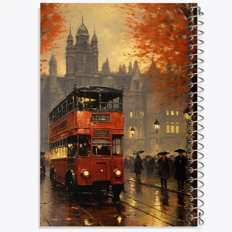 دفتر طراحی 50 برگ خندالو طرح خیابان و اتوبوس کد F456