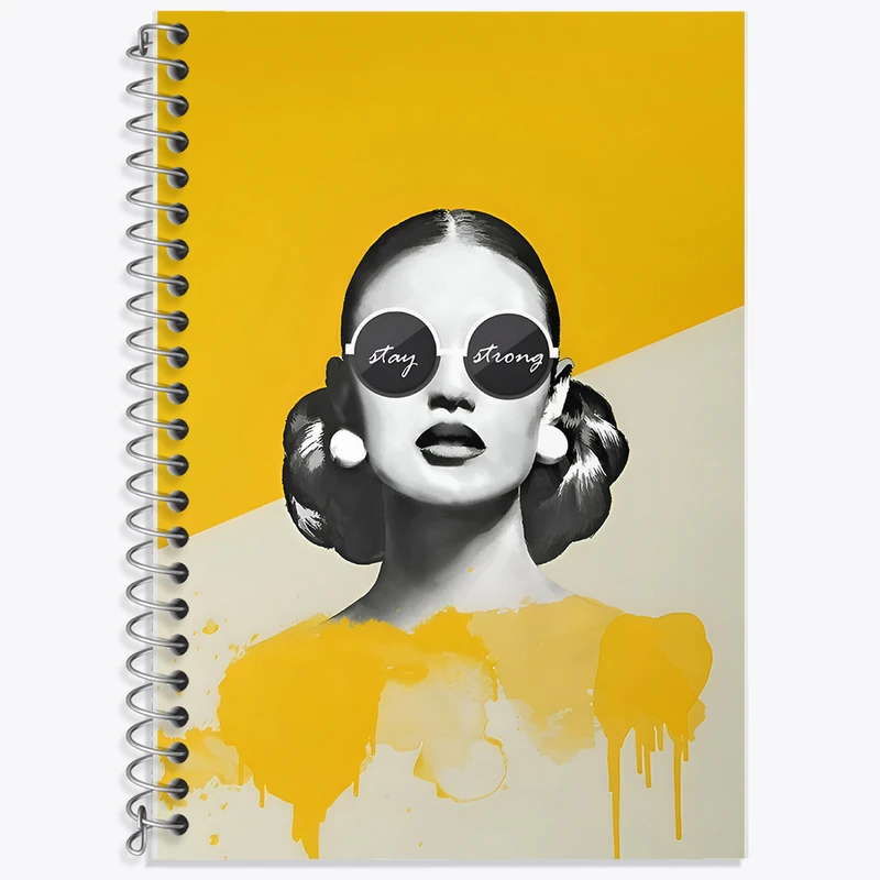 دفتر زبان 50 برگ خندالو مدل دو خط طرح دخترانه کد F10448