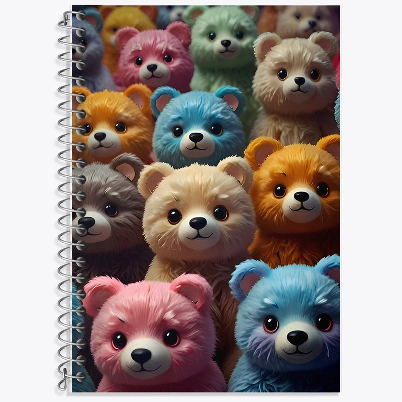 دفتر زبان دوخط 50 برگ خندالو طرح پترن خرسی کد F9521