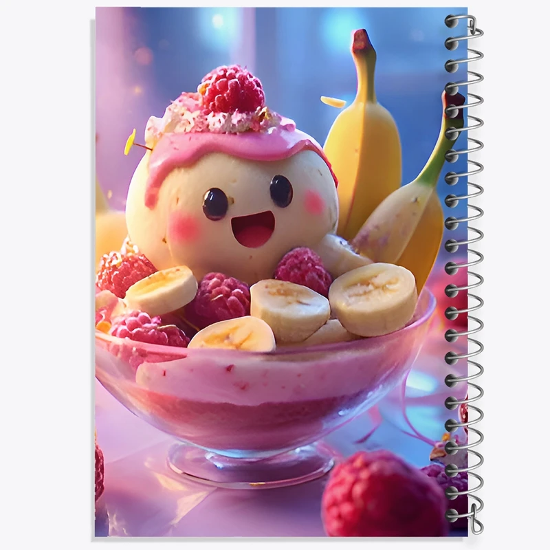 دفتر لیست خرید 50 برگ خندالو طرح ظرف میوه ی کیوت کد F9543