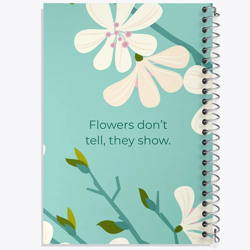 دفتر مشق 100 برگ خندالو طرح Flowers Don't Tell They Show کد N6907