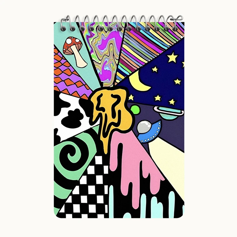 دفتر یادداشت 50 برگ خندالو طرح ماشروم کد F9681