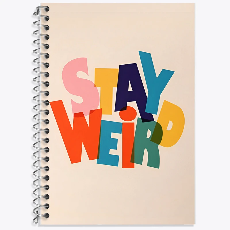 دفتر نت موسیقی 50 برگ خندالو طرح Stay Weird کد F9754