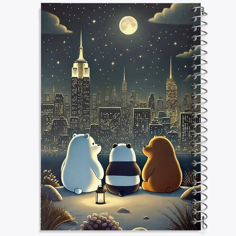 دفتر شطرنجی 50 برگ خندالو طرح سه خرس کله پوک کد F8755