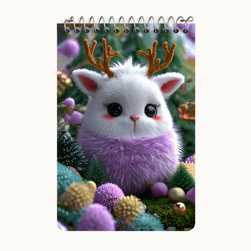 دفتر یادداشت 50 برگ خندالو طرح گوزن بامزه کد F12798