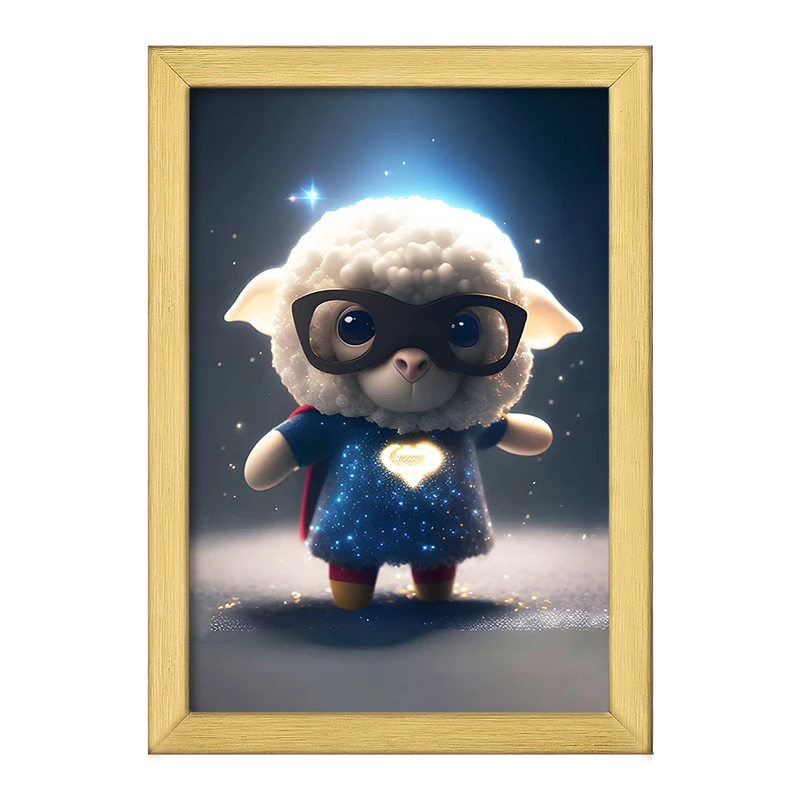 تابلو خندالو طرح گوسفند کیوت کد F5702