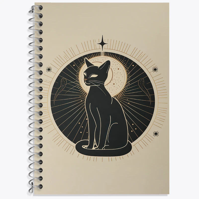 دفتر نت موسیقی 50 برگ خندالو طرح گربه سیاه کد F3079