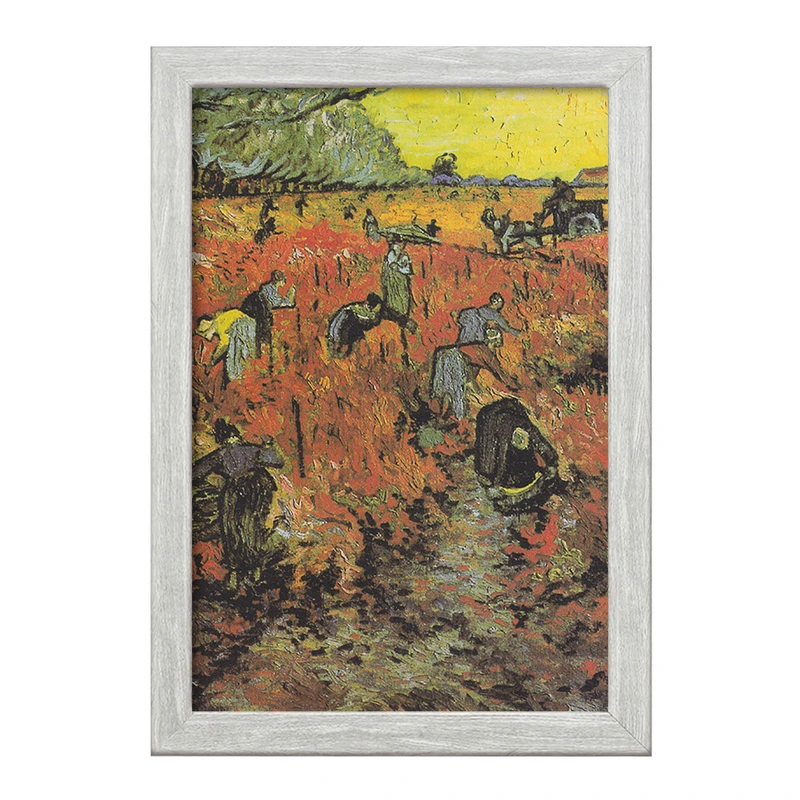 تابلو خندالو طرح تاکستان سرخ ونسان ونگوگ (Van Gogh) کد 36804