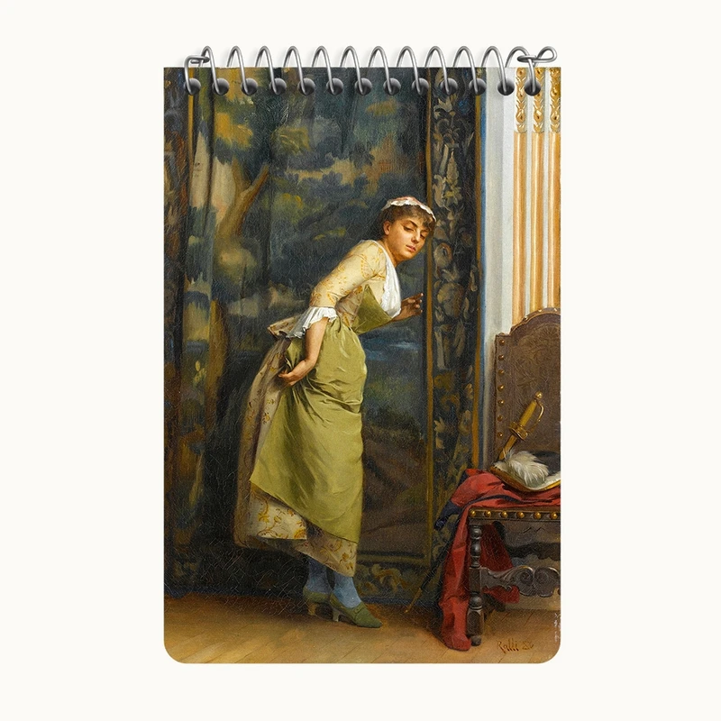 دفتر یادداشت 50 برگ خندالو طرح نقاشی دختر جوان اورشلیم اثر تئودوروس رالی کد F12272