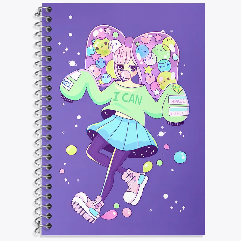 دفتر نت موسیقی 50 برگ خندالو طرح دخترانه فانتزی کد N8221