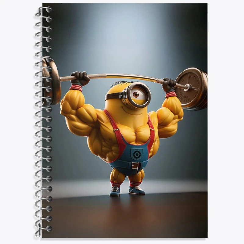 دفتر زبان 50 برگ خندالو مدل دو خط طرح مینیون ها (Minions) کد F4397