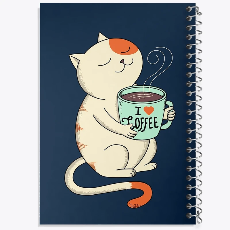 دفتر طراحی 50 برگ خندالو طرح قهوه Coffee  کد 22005