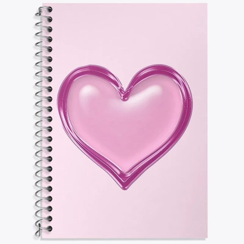 دفتر لغت 50 برگ خندالو طرح قلب صورتی کد F3856