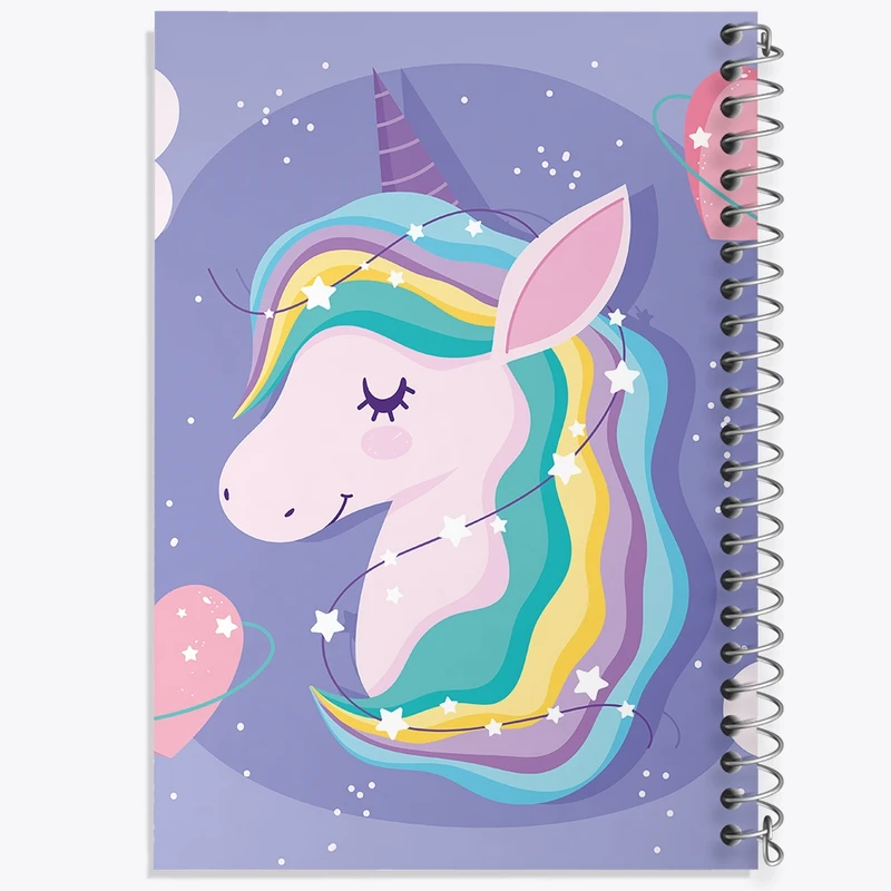 دفتر طراحی 50 برگ خندالو طرح اسب تک شاخ کد 24887