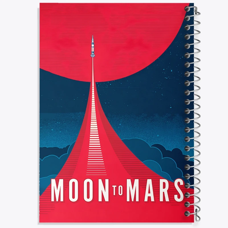 دفتر شطرنجی 50 برگ خندالو طرح پرواز به ماه کد F4695