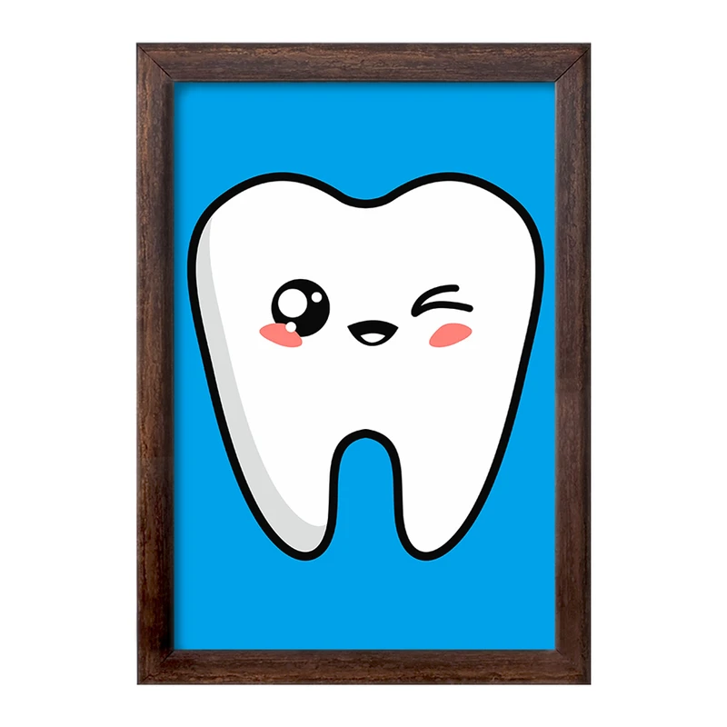 تابلو خندالو طرح دندان و دندان پزشکی کودکانه کد 36696