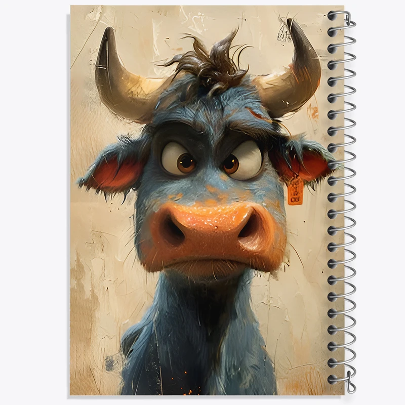 دفتر مشق 50 برگ خندالو طرح گاو کد F11877