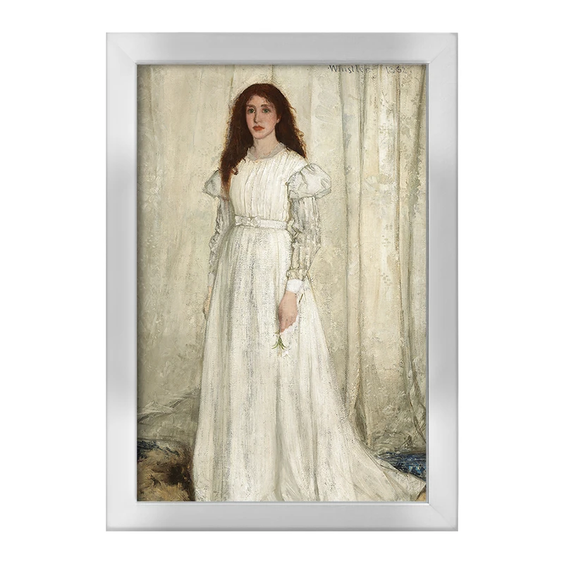 تابلو خندالو طرح نقاشی سمفونی دختر سفید اثر جیمز ابوت کد F12154