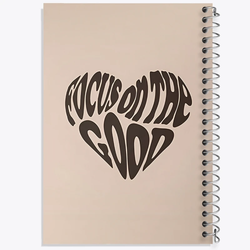 دفتر طراحی 50 برگ خندالو طرح Focus On The Good کد F3915