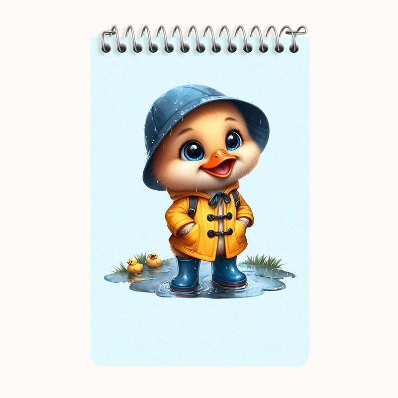 دفتر یادداشت 50 برگ خندالو طرح اردک کیوت کد F7686