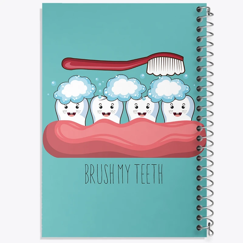 دفتر طراحی 50 برگ خندالو طرح دندان و دندان پزشکی کودکانه کد 36687