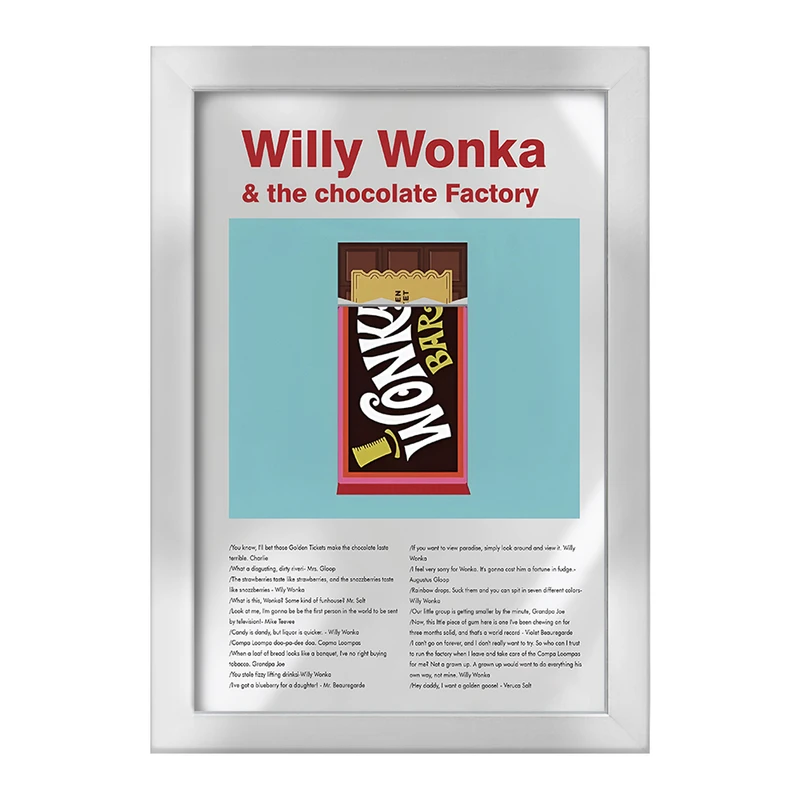 تابلو خندالو طرح ویلی وانکا (Willy Wonka) کد F13815