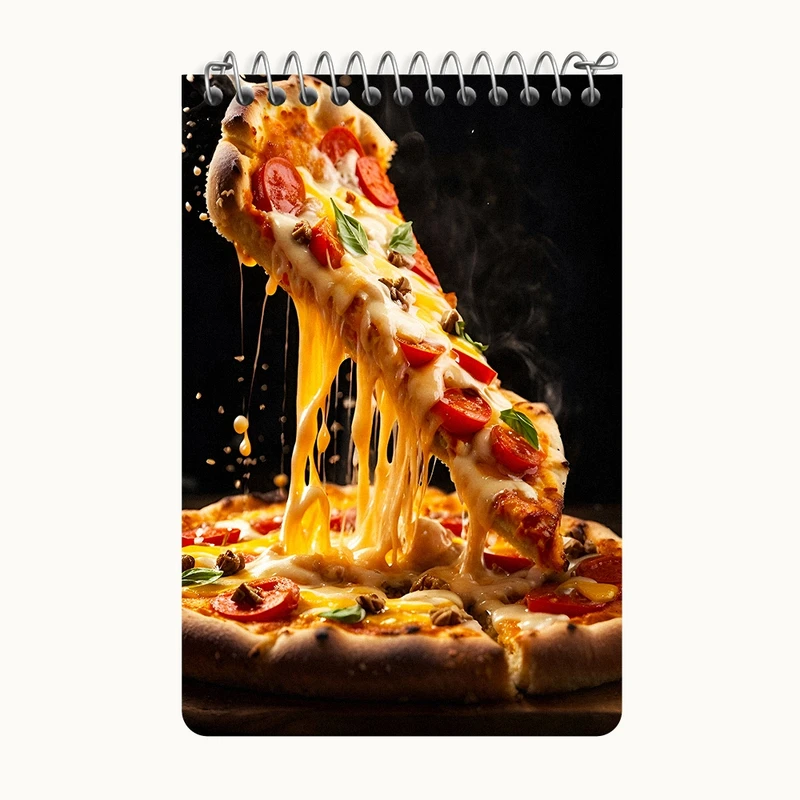 دفتر یادداشت 50 برگ خندالو طرح پیتزا کد F5934