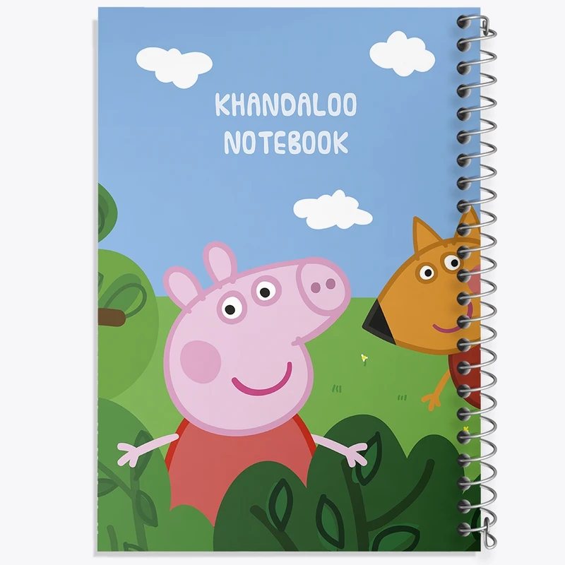 دفتر ژورنال نویسی 50 برگ خندالو مدل نقطه ای طرح انیمیشن پپا پیگ (Peppa Pig) کد N9268