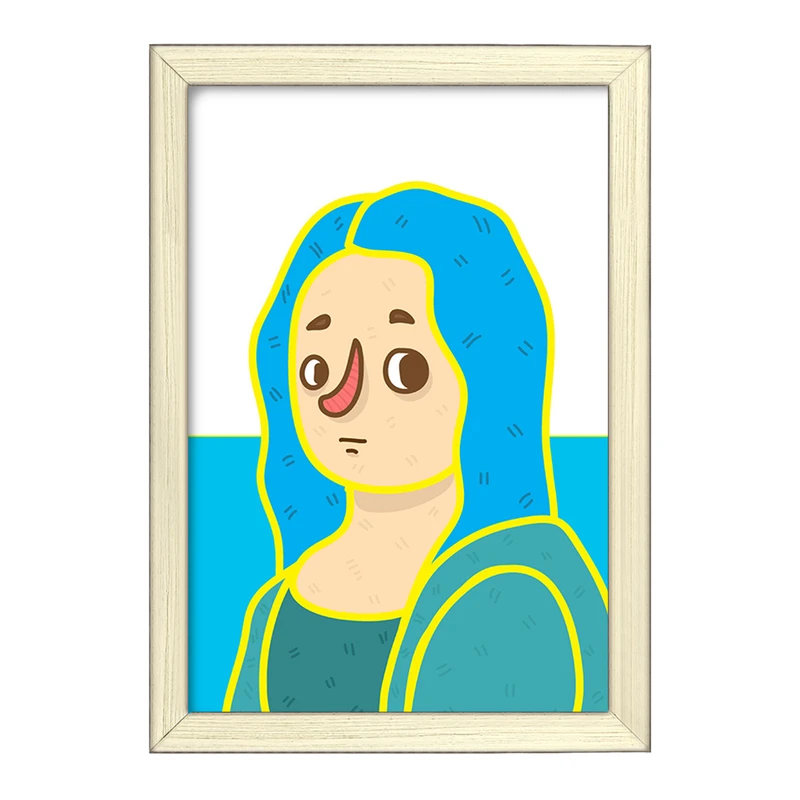 تابلو خندالو طرح مونالیزا کد F887