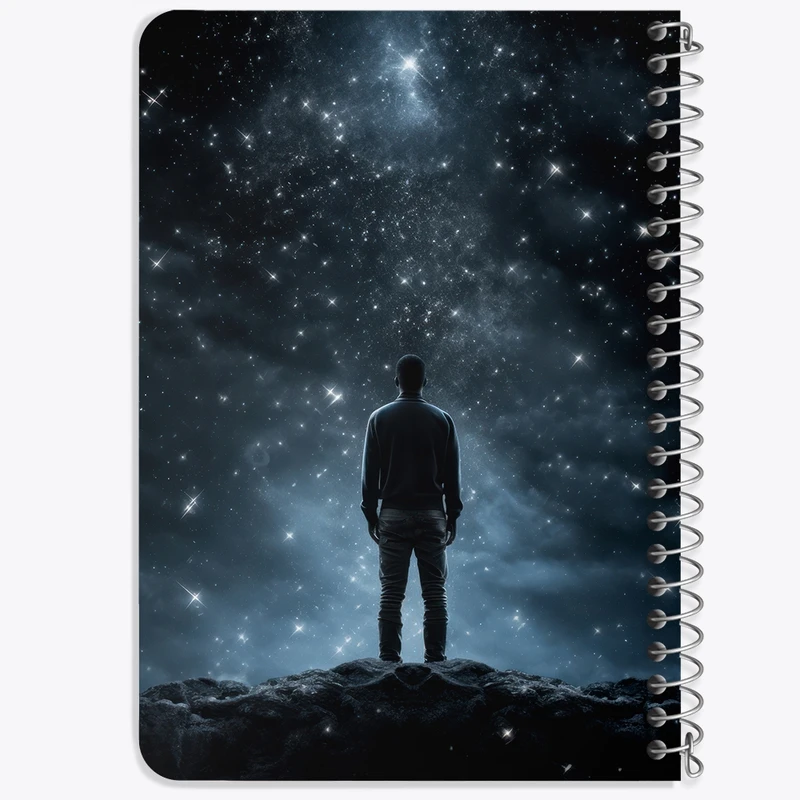 دفتر یادداشت 50 برگ خندالو طرح آسمان شب کد F2638