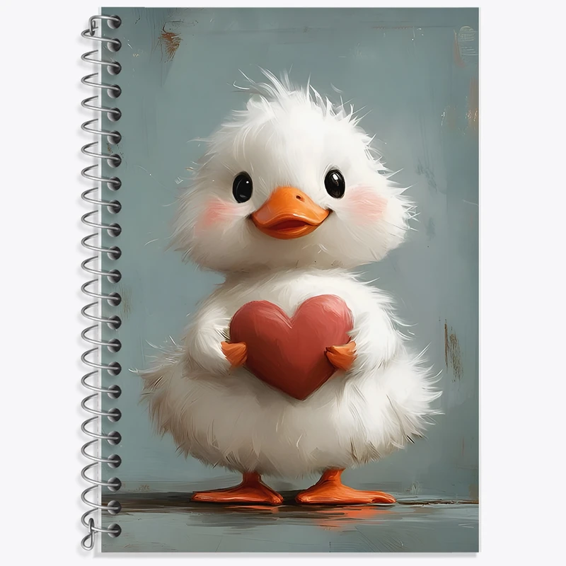 دفتر زبان 50 برگ خندالو مدل سه خط طرح اردک کد F11996