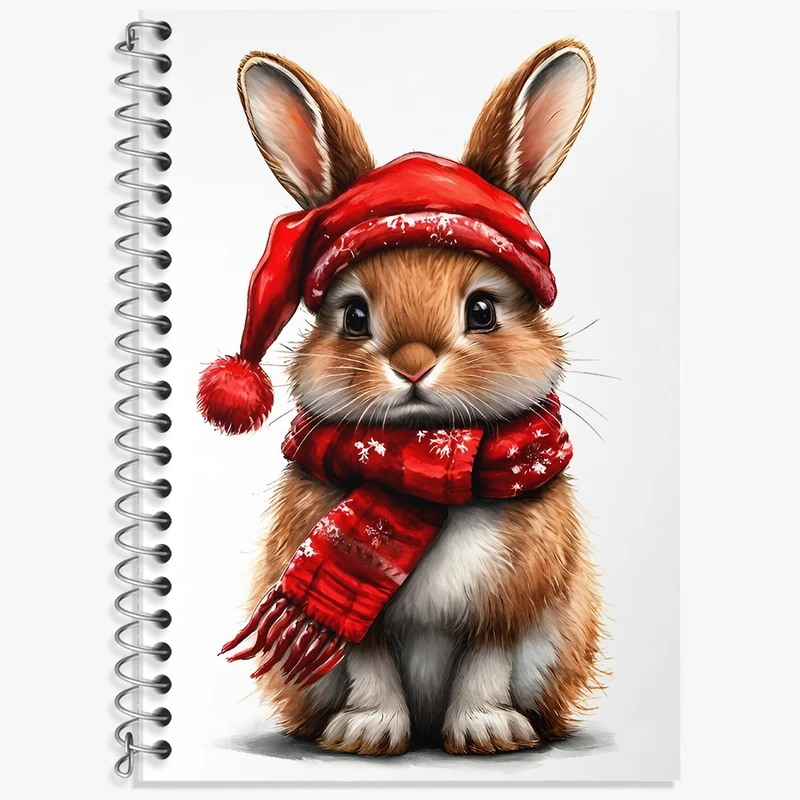 دفتر زبان 50 برگ خندالو مدل سه خط طرح خرگوش بامزه کد F9010