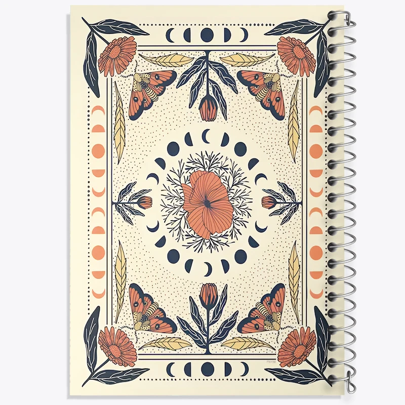 دفتر مشق 50 برگ خندالو طرح نقش پروانه و گل کد N6874