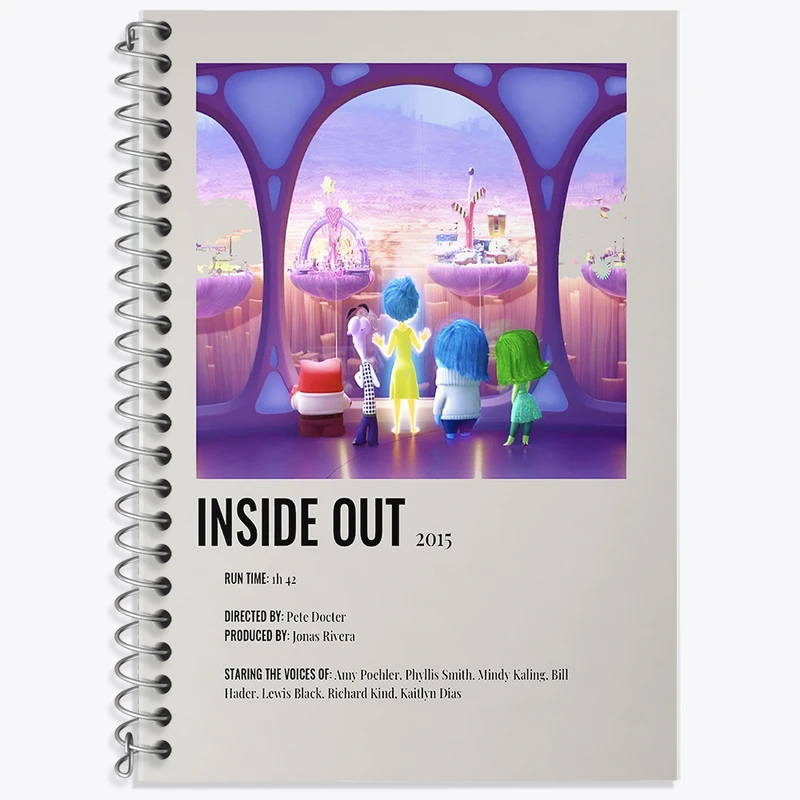 دفتر زبان دوخط 50 برگ خندالو طرح اینساید اوت (Inside Out) کد F13129