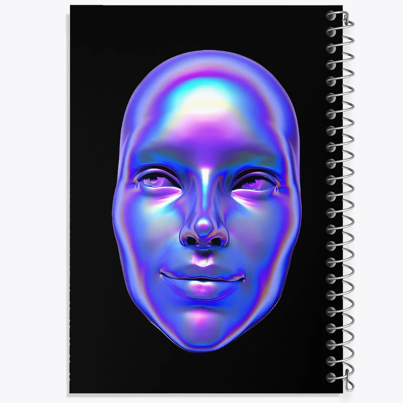 دفتر مشق 50 برگ خندالو طرح صورت مصنوعی کد F9658