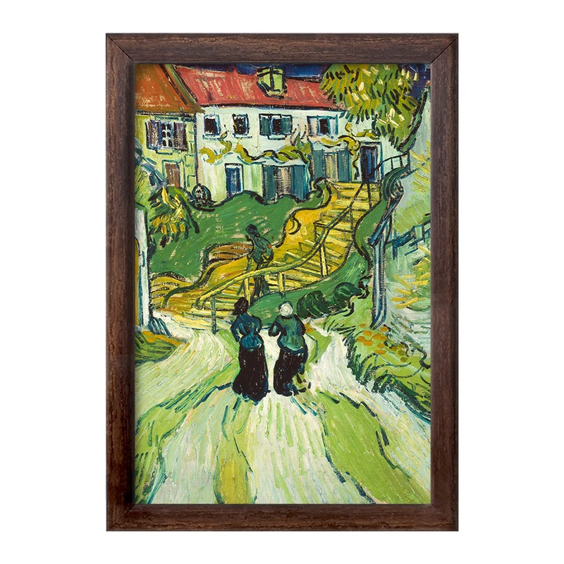 تابلو خندالو طرح راه پله در اوور ونسان ونگوگ (Van Gogh) کد 36826