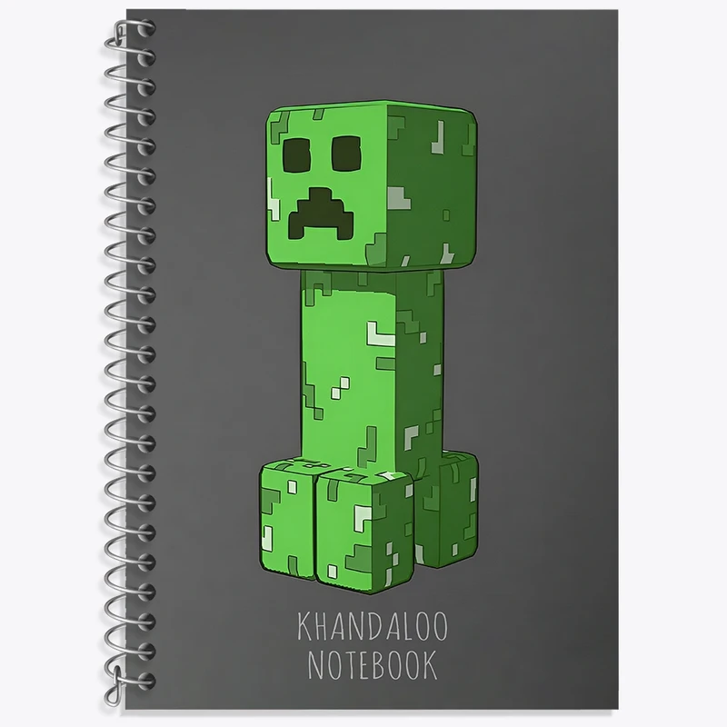 دفتر لغت 50 برگ خندالو طرح بازی ماینکرافت (Minecraft) کد N8678