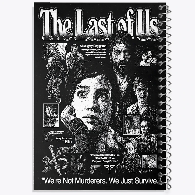 دفتر طراحی 50 برگ خندالو طرح لست آف آس (The Last Of Us) کد F13502
