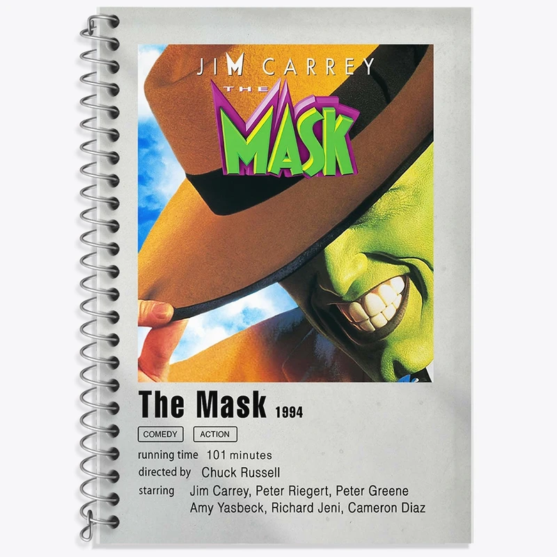 دفتر زبان 50 برگ خندالو مدل سه خط طرح ماسک (The Mask) کد F11306