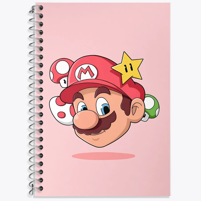 دفتر زبان 50 برگ خندالو مدل سه خط طرح سوپر ماریو کد F11813