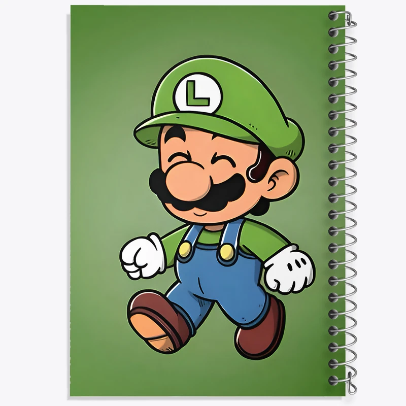 دفتر مشق 50 برگ خندالو طرح لوئیجی سوپر ماریو (Super Mario) کد F9425