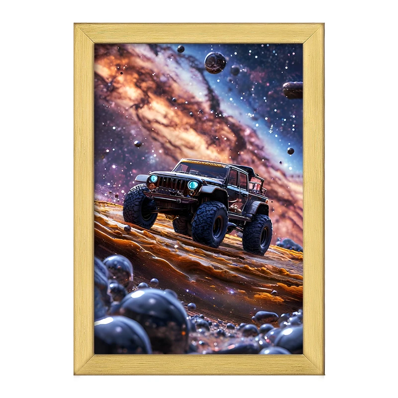 تابلو خندالو طرح ماشین آفرود و کهکشان کد F11524