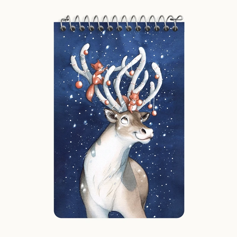 دفتر یادداشت 50 برگ خندالو طرح گوزن بامزه کد F8280