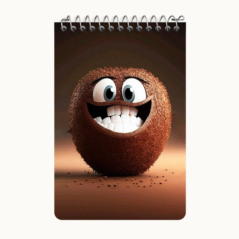 دفتر یادداشت 50 برگ خندالو طرح کیوی بامزه  کد F8621