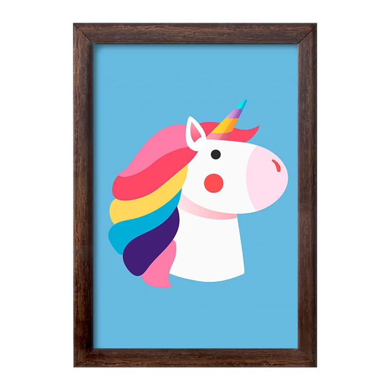 تابلو خندالو طرح اسب تک شاخ یونیکورن  کد 1092