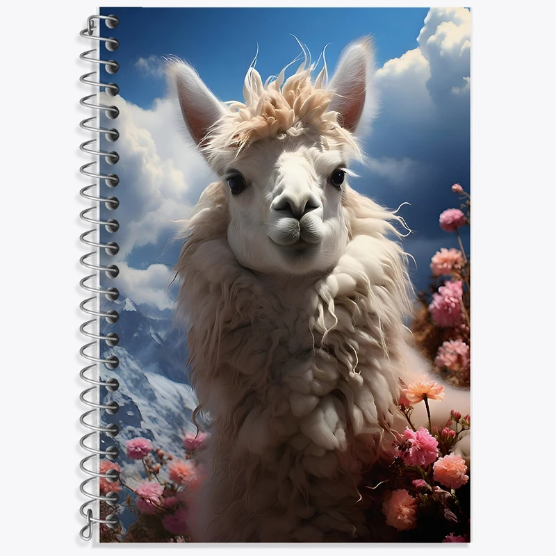 دفتر لغت 50 برگ خندالو طرح لاما کد F9962