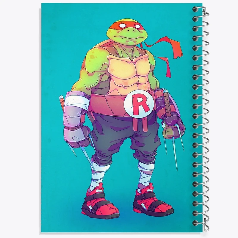 دفتر طراحی 50 برگ خندالو طرح لاکپشت های نینجا کد F219